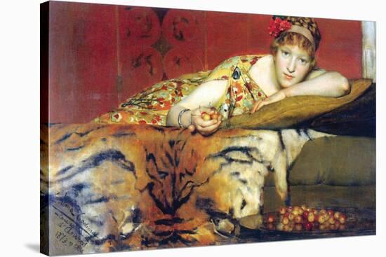 A Craving for Cherries-Sir Lawrence Alma-Tadema-Stretched Canvas