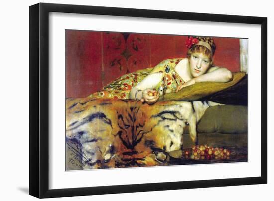 A Craving For Cherries-Sir Lawrence Alma-Tadema-Framed Art Print