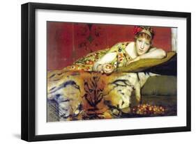 A Craving For Cherries-Sir Lawrence Alma-Tadema-Framed Art Print