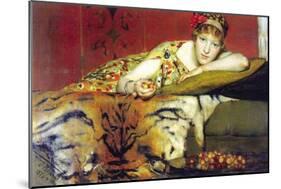 A Craving For Cherries-Sir Lawrence Alma-Tadema-Mounted Art Print