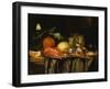 A Crayfish, Prawns and a Lemon on a Pewter Plate on a Draped Table-Jan Davidsz de Heem-Framed Giclee Print