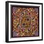 A Crazy Quilt Pattern Coverlet, 1880-1890-null-Framed Premium Giclee Print