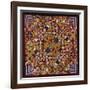 A Crazy Quilt Pattern Coverlet, 1880-1890-null-Framed Giclee Print