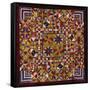 A Crazy Quilt Pattern Coverlet, 1880-1890-null-Framed Stretched Canvas