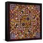 A Crazy Quilt Pattern Coverlet, 1880-1890-null-Framed Stretched Canvas