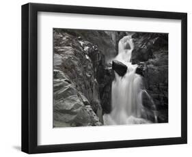 A Creek Rages Through a Narrow Bedrock Canyon Above Portage Lake, Chugach State Park, Alaska.-Ethan Welty-Framed Photographic Print
