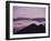 A Crescent Moon Rises over Clouds and Mountains at Twilight in Glacier Peak Wilderness, Washington.-Ethan Welty-Framed Photographic Print