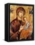 A Cretan Icon of the Mother of God of the Passion-Emmanuel Tzanes-Framed Stretched Canvas