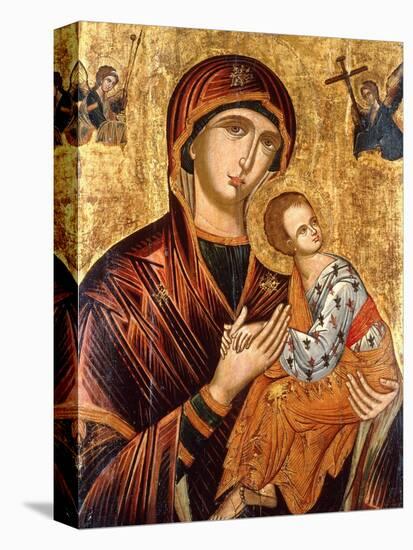 A Cretan Icon of the Mother of God of the Passion-Emmanuel Tzanes-Stretched Canvas