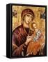 A Cretan Icon of the Mother of God of the Passion-Emmanuel Tzanes-Framed Stretched Canvas