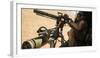 A Crew Chief Mounts a M134 Minigun-null-Framed Photographic Print