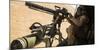 A Crew Chief Mounts a M134 Minigun-null-Mounted Photographic Print