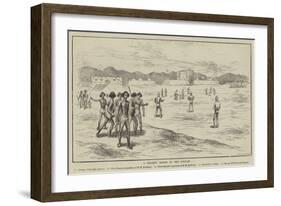 A Cricket Match in the Soudan-null-Framed Giclee Print