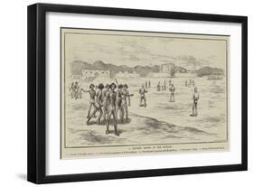 A Cricket Match in the Soudan-null-Framed Giclee Print