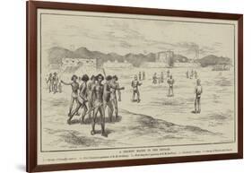 A Cricket Match in the Soudan-null-Framed Giclee Print