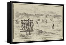 A Cricket Match in the Soudan-null-Framed Stretched Canvas