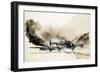 A Crippled Halifax Bomber Lands on the Ice-null-Framed Giclee Print