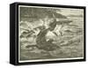 A Crocodile Carrying Off One of Baker's Men-null-Framed Stretched Canvas