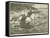 A Crocodile Carrying Off One of Baker's Men-null-Framed Stretched Canvas