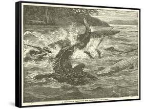 A Crocodile Carrying Off One of Baker's Men-null-Framed Stretched Canvas