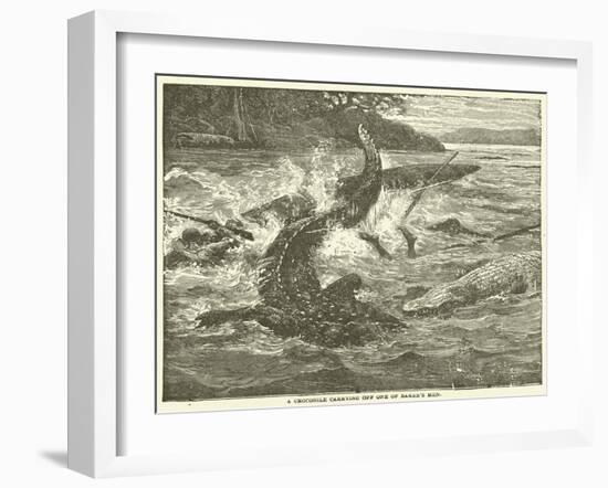 A Crocodile Carrying Off One of Baker's Men-null-Framed Giclee Print