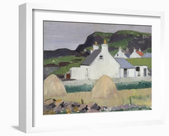 A Croft with Haystacks-Francis Campbell Boileau Cadell-Framed Giclee Print