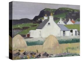 A Croft with Haystacks-Francis Campbell Boileau Cadell-Stretched Canvas