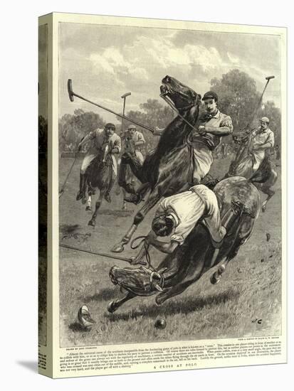 A Cross at Polo-John Charlton-Stretched Canvas