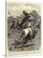 A Cross at Polo-John Charlton-Stretched Canvas