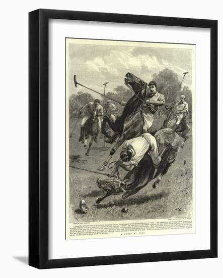 A Cross at Polo-John Charlton-Framed Giclee Print