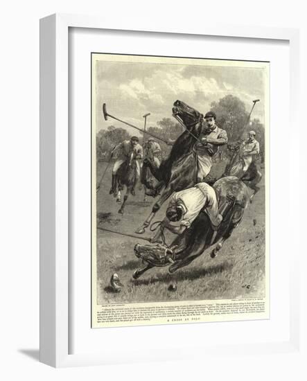 A Cross at Polo-John Charlton-Framed Giclee Print