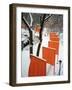 A Cross Country Skier Slides Through a Section of the Gates-null-Framed Photographic Print