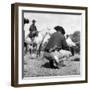 A Crouched Gaucho-Walter Mori-Framed Giclee Print