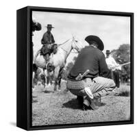 A Crouched Gaucho-Walter Mori-Framed Stretched Canvas