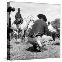 A Crouched Gaucho-Walter Mori-Stretched Canvas