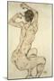 A Crouching Nude, 1915-Egon Schiele-Mounted Giclee Print