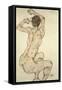 A Crouching Nude, 1915-Egon Schiele-Framed Stretched Canvas