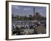 A Crowd of Iraqi Protesters Pray in Front of a U.S. Military Checkpoint-null-Framed Photographic Print