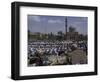 A Crowd of Iraqi Protesters Pray in Front of a U.S. Military Checkpoint-null-Framed Photographic Print