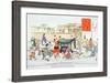 A Crowded Street at Hei-An-Japanese School-Framed Giclee Print