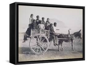 A Crowded Wagon Drawn by a Mule, Palermo, Sicily, c.1880-Giorgio Sommer-Framed Stretched Canvas