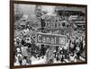 A Crowed Gathers as Floats Make Their Way Through Canal Street During the Mardi Gras Celebration-null-Framed Photographic Print