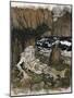 A Crowned 'Merman', a Sea God Sleeping on a Rocky Shore-Arthur Rackham-Mounted Giclee Print