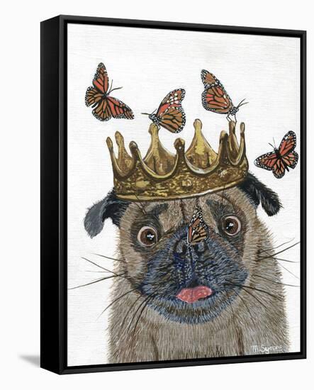 A Crowned Pug-Melissa Symons-Framed Stretched Canvas