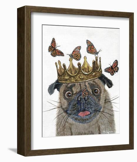 A Crowned Pug-Melissa Symons-Framed Art Print