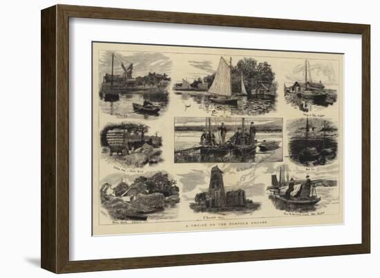 A Cruise on the Norfolk Broads-William Lionel Wyllie-Framed Giclee Print