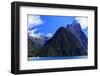 A Cruise Ship on the Waters of Milford Sound in the South Island of New Zealand-Paul Dymond-Framed Photographic Print