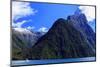 A Cruise Ship on the Waters of Milford Sound in the South Island of New Zealand-Paul Dymond-Mounted Photographic Print