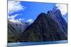 A Cruise Ship on the Waters of Milford Sound in the South Island of New Zealand-Paul Dymond-Mounted Photographic Print