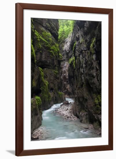 A Crystal Clear Stream Winds it Way Through the Partnacht Gorge in Garmisch-Partenkirchen, Germany-Adam Barker-Framed Photographic Print